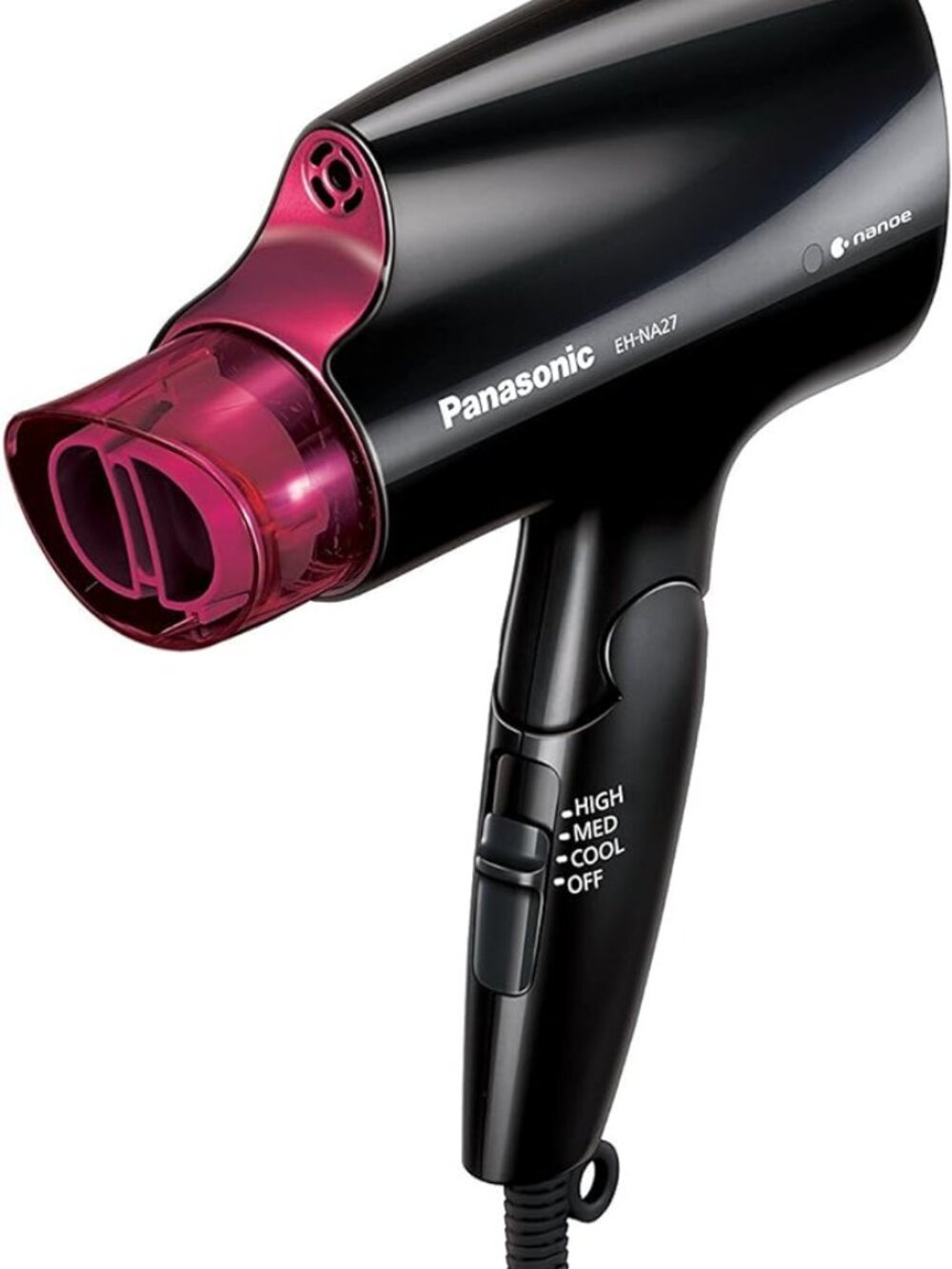Panasonic Compact Travel Hair Dryer With Nanoe Technology and Quick-Dry Nozzle
